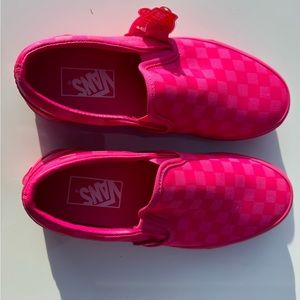 Vans NWT Slip-on Tonal Checkerboard Skate Shoe - Pink Glow 7 women